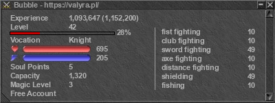 Signature for player Bubble