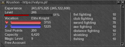 Signature for player Krushon