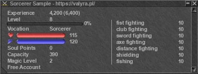 Signature for player Sorcerer Sample