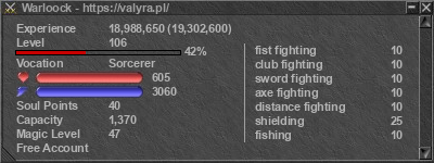 Signature for player Warloock